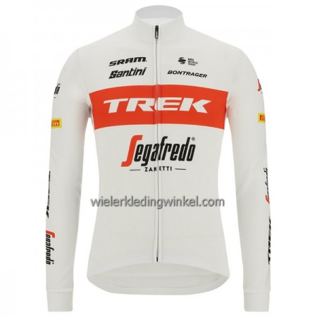 Wielershirt 2022 Trek-Segafredo Lange Mouw Rood Wit